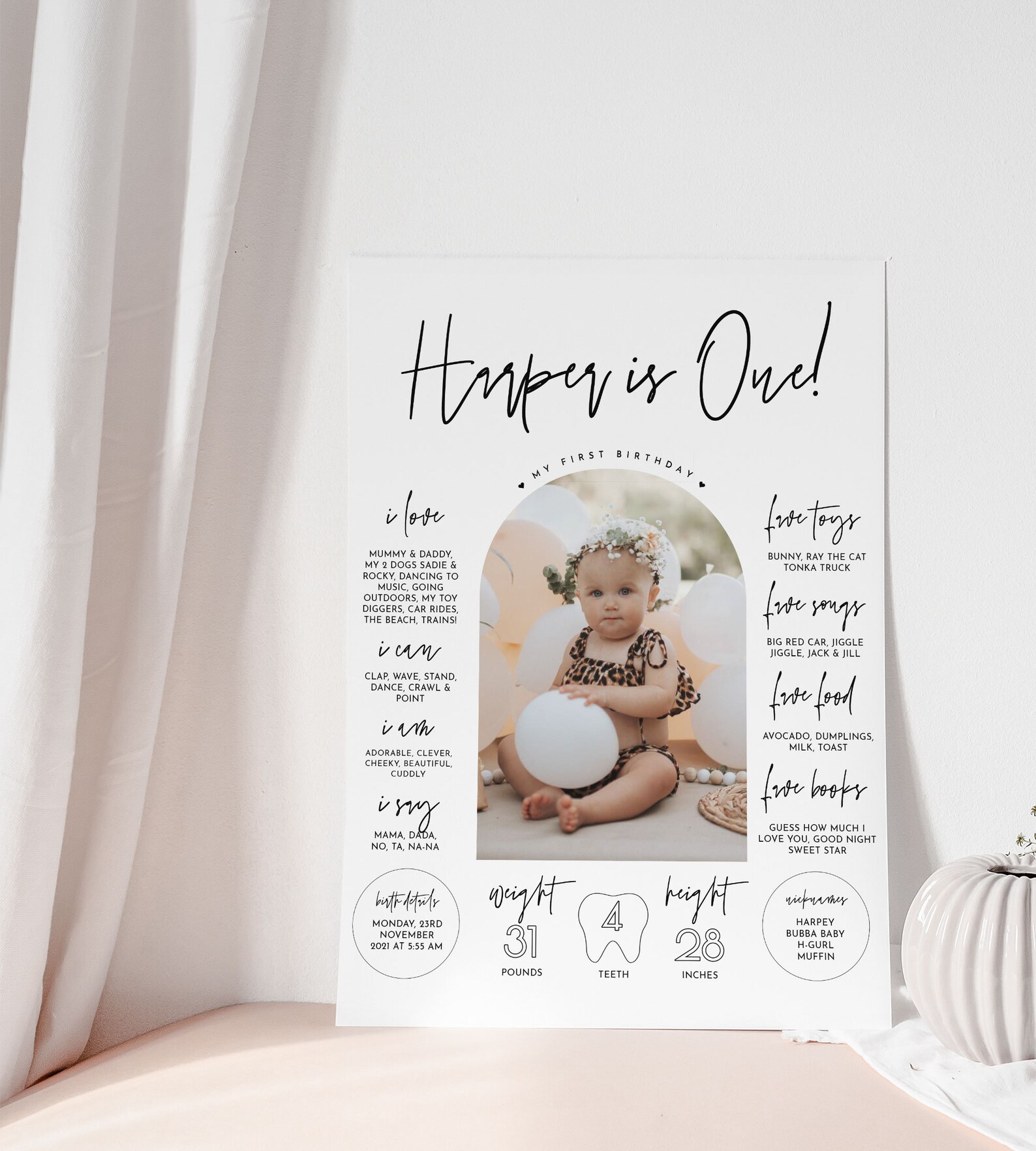 CroBlissful First Year Milestone Board - Rocket Ship Monthly Photo Display