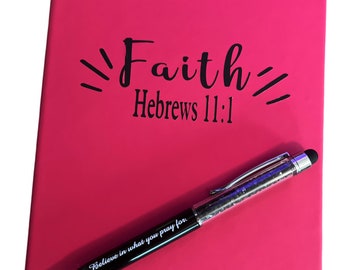Hebrews 11:1 Faith journal pen set