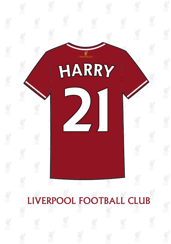 liverpool football top personalised