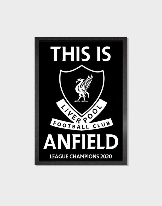 Liverpool Fc This Is Anfield Liverpool Champions Minimalist Etsy