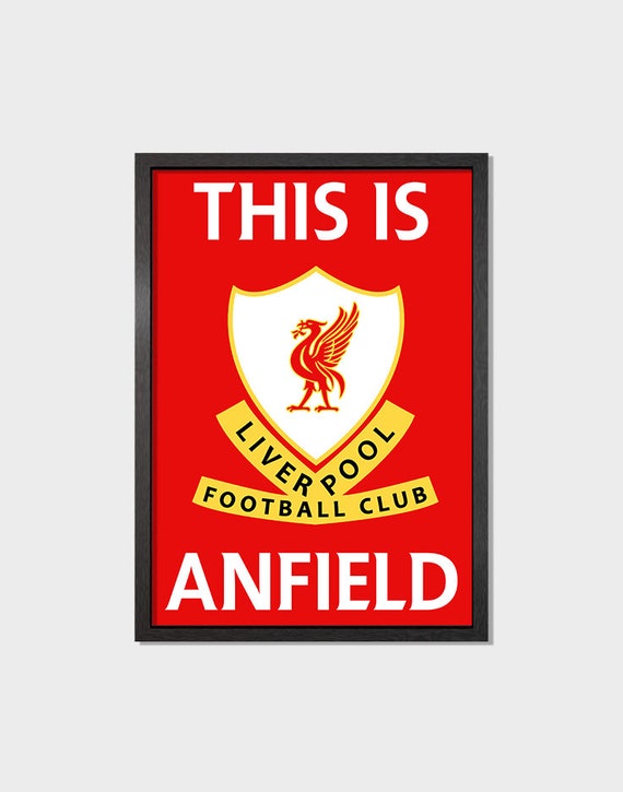 This Is Anfield Sign Ynwa Liverpool Fc Minimalist Framed Or Etsy