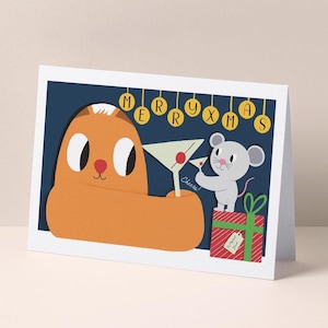 Christmas Toast | Cute Illustrated Christmas Card, Hand Drawn, Designed & Made in Sydney, Happy Holidays, Merry Xmas, Best Friends, Cheers