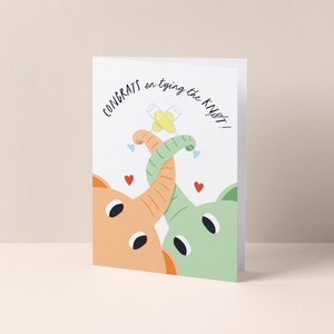 Congrats on Tying the Knot | Illustrated Greeting Card, Hand drawn, Wedding, Engagement, Marriage, Celebration, Designed & Made in Sydney