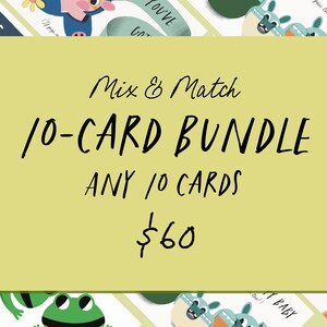 Mix 'n' Match Greeting Card Bundle 10-Pack | Value Pack, Bulk Pack, Cute Illustrated Greeting Cards, Choose Your Own 10 Cards, All Occasions