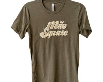 Mile Square - olive t-shirt