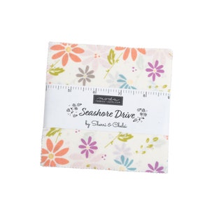 MODA SeaShore Drive Charm Pack by Sherri & Chelsi Containing 42 Five Inch Factory Cut Squares ITEM # 37620PP