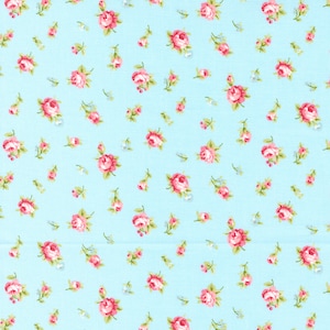 Moda, Ellie, Blue, by Brenda Riddle, 18761 12, Sold by 1/2 yard but if more is ordered will be cut in one continuous piece.