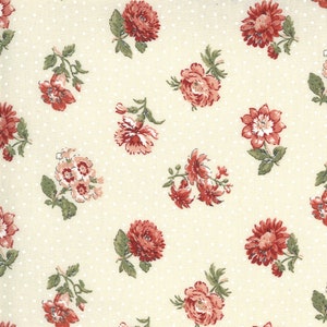 MODA &quot;Jardin De Fleurs&quot; by French General, Sold by the 1/2 yard but if more is purchased will be cut in one continuous piece
