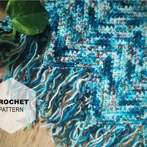 Chevron scarf Crochet pattern - The Lyla Chevron crochet Scarf pattern - begginer friendly instant downloadable PDF crochet pattern, diy,