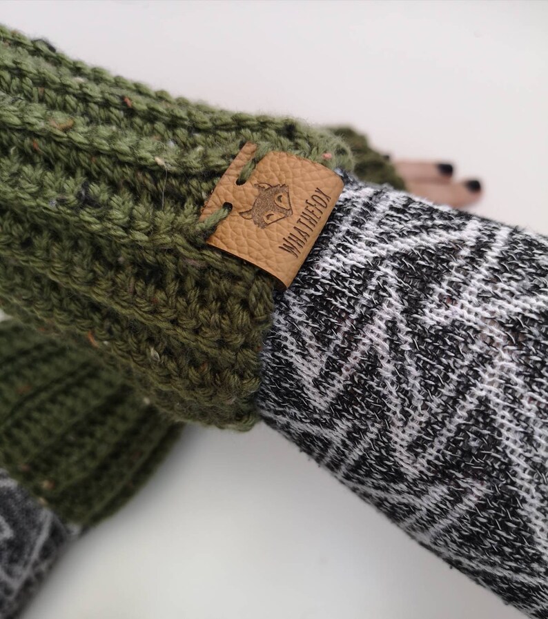 Handmade over the jacket fingerless gloves Etsy