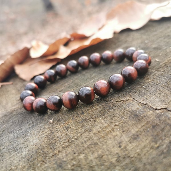 Bracelet en Oeil de Taureau avec fermeture élastique