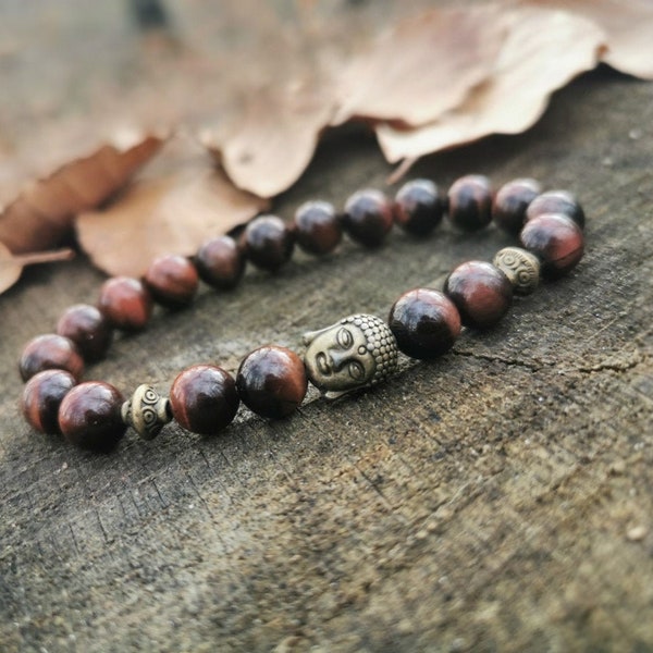 Bracelet en Oeil de Taureau avec fermeture élastique