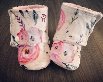 Organic Baby Kids Stay-on baby bootie slippers