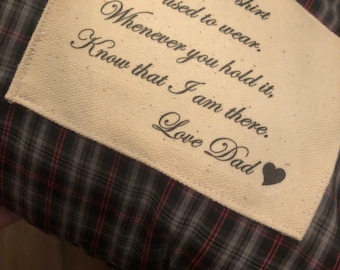 Keepsake Memory Pillow Made from Loved One's Shirt