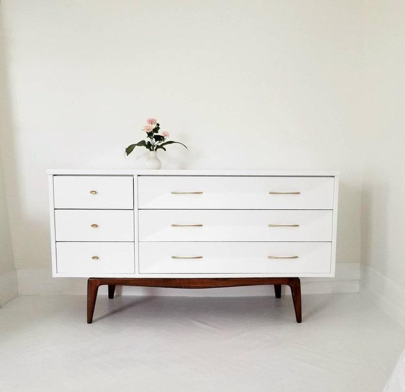 Mid Century Modern Dresser Credenza Media Console Vintage Etsy