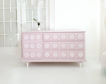 Dreamy mauve dresser  credenza , pink, lilac, blush, vintage dresser, hall table,  muted pastel, dresser  nj nyc