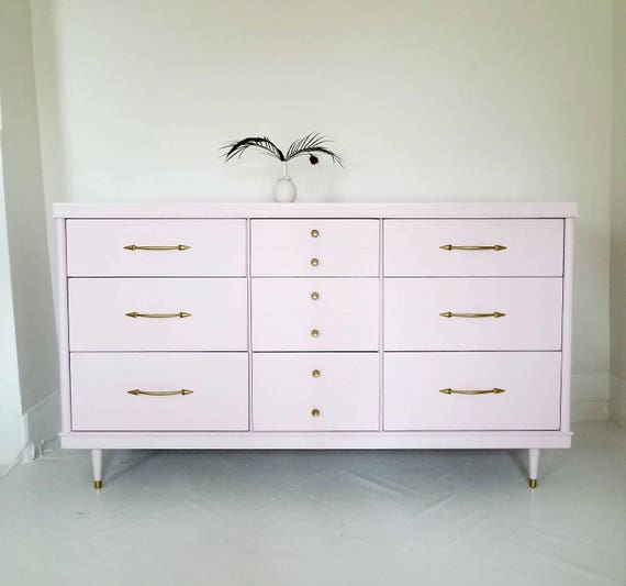 Sold. mid Century Modern Dresser Credenza Vintage Dresser Painted