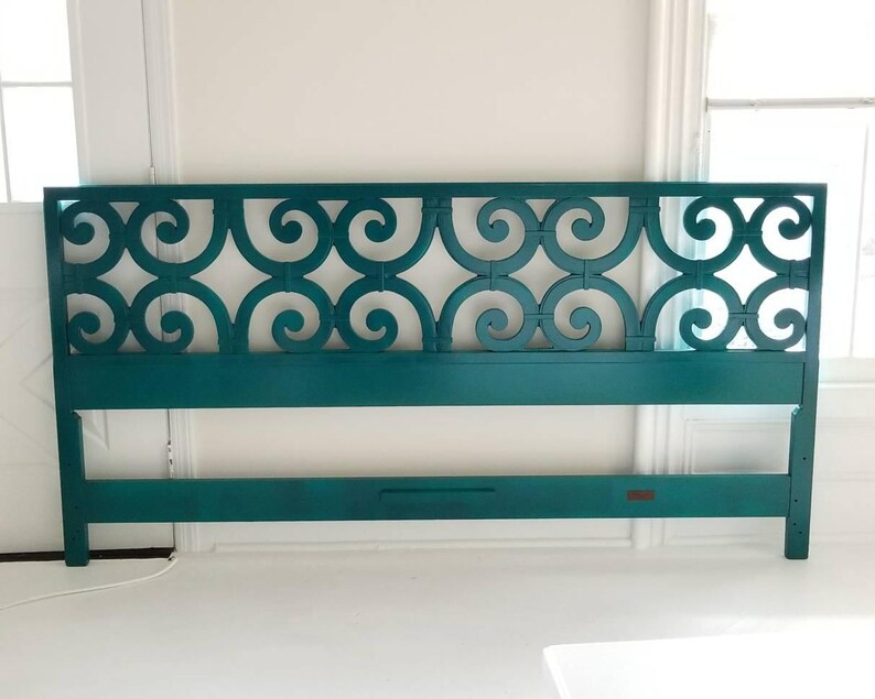 Marrakesh trellis headboard Gloss emerald peacock teal Etsy