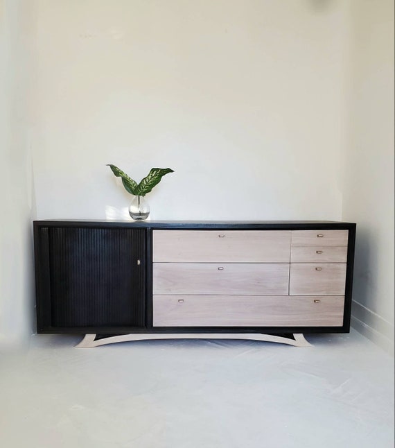 Mid Century Dresser Credenza, #sold Scandinavian, Buffet, Sideboard, Media Console, Black Painted Dresser NJ NYC - Etsy Mid Century Dresser Credenza, #sold Scandinavian, Buffet, Sideboard, Media Console, Black Painted Dresser NJ NYC - Etsy