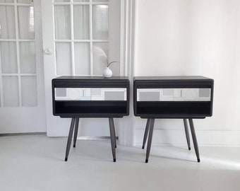 Mid century nightstands, *custom order* Mondrian #drip #icypark teak table, end tables,  Danish modern,  modern tables,  dresser nj nyc