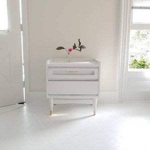 Sold# ##Pair of Lovely mid century modern tables. End tables, Vintage painted tables. Night stands, Hollywood Regency. Painted nj NYC