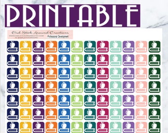 Printable-96 Professional Development stickers