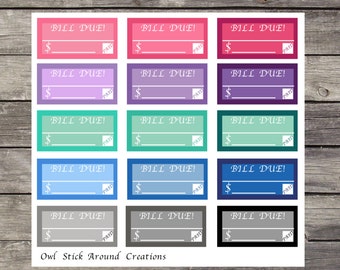 Digital Download-15 Bill Trackers for Planner- Erin Condren/ Happy Planner/ Kikki K/ Plum Planner