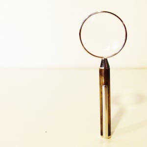 1 Silver vintage magnifying glass Ferrari da Varese &#39;60s - office - desk - home decor - collector&#39;s item