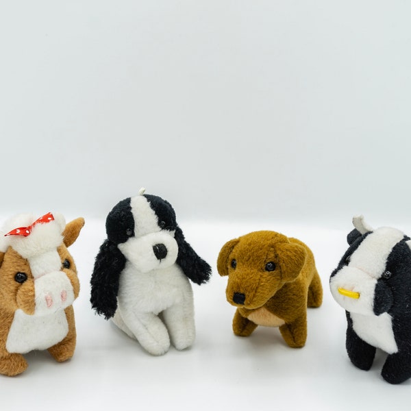 1 Nounour mini Trudi vache teckel chien taureau - nounour vintage Trudi original - jeu enfants - cadeau doudou - mini Trudi originals