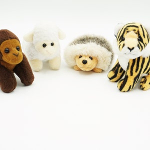 1 Mini-Trudi-Plüschtiger - Schaf - Igel - Affe - Vintage-Plüsch - Trudi-Plüsch - Kinderspiele - Geschenk - Kindermöbel