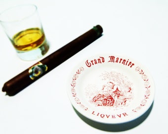 1 Vintage ashtray Grand Marnier Liqueur '80s - vintage ashtray - porcelain vintage ashtray - french vintage ashtray - '80s