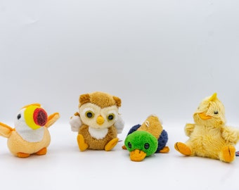 1 Mini-Plüsch Trudi Ente Küken Eule Tukan Vintage Plüsch - Original Mini Trudi Plüsch - Spiele Geschenk für Kinder Plüsch Trudi Vögel