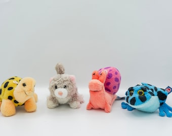 1 Mini-Trudi-Katzenplüsch - Schnecke - Schildkröte - Vintage-Plüschfrosch - Trudi-Plüsch - Kinderspiele - Geschenk - Kinderdekoration