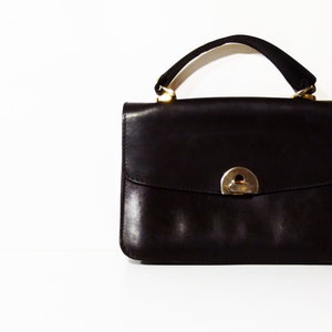 1 Brown leather vintage bag made in Italy in the &#39;70s by Fratelli Mugnai - Florence - leather bag - vintage bag - italian bag - fashion