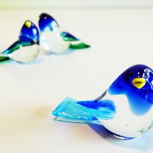 3 Hand-blown glass little birds made in Murano in the '80s glass art blown glass art home decor nursery decor easter image 4