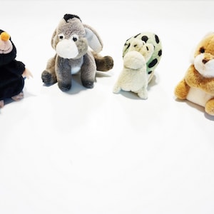 1 Stuffed animal - plush mini Trudi - mole - donkey - snail - raccoon - Trudi stuffed animal - vintage stuffed animal - children room