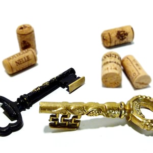 1 Brasscorkscrew &#39;50s made in Germany In Vino Veritas - vintage corkscrew - vintage bottle opener - key corkscrew - German corkscrew