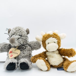 1 Stuffed animal mouse cow - plush original mini Trudi - Trudi stuffed animal - plush nmouse cow vintage stuffed animal &#39;90 - children room