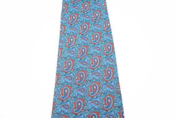 1 Blue tie 100% silk McDonald London - pure silk … - image 3