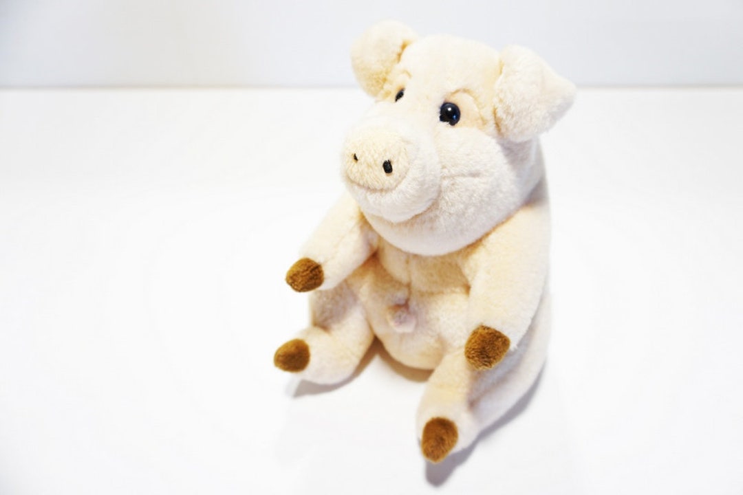 I made a stuffed pig! My first stuffed animal — I freehanded him