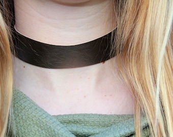 SOLD OUT*** gold and black snakeskin leather choker, choker necklace