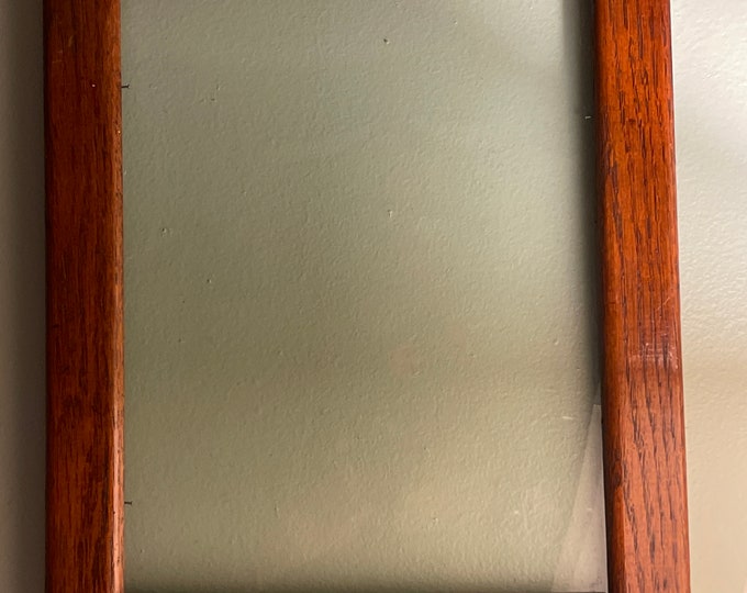 19th Cenrury Antique Oak Picture Frame Holds 11.75 X 9.25 Inch Picture