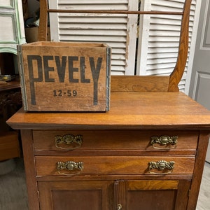 Antique Oak Washstand 1800’s Towel Bar Vanity Bathroom Washroom Sink! #BV
