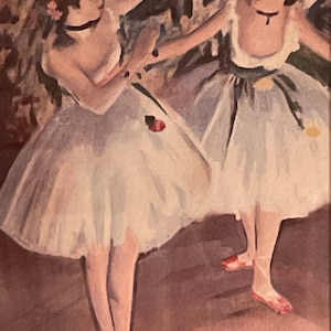 Edgar Degas Vintage Ballerina Lithograph 1930’s to 1940’s Not Dated or Stamped! #BV