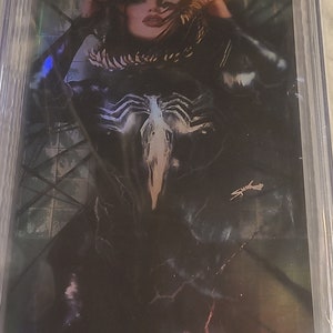 May include: A black and white comic book cover featuring a woman wearing a black and white costume with a white symbol on the chest. The background is a dark blue and green with a white tiled wall. The cover is titled "Shikari Shambu cover" and numbered "11/20".