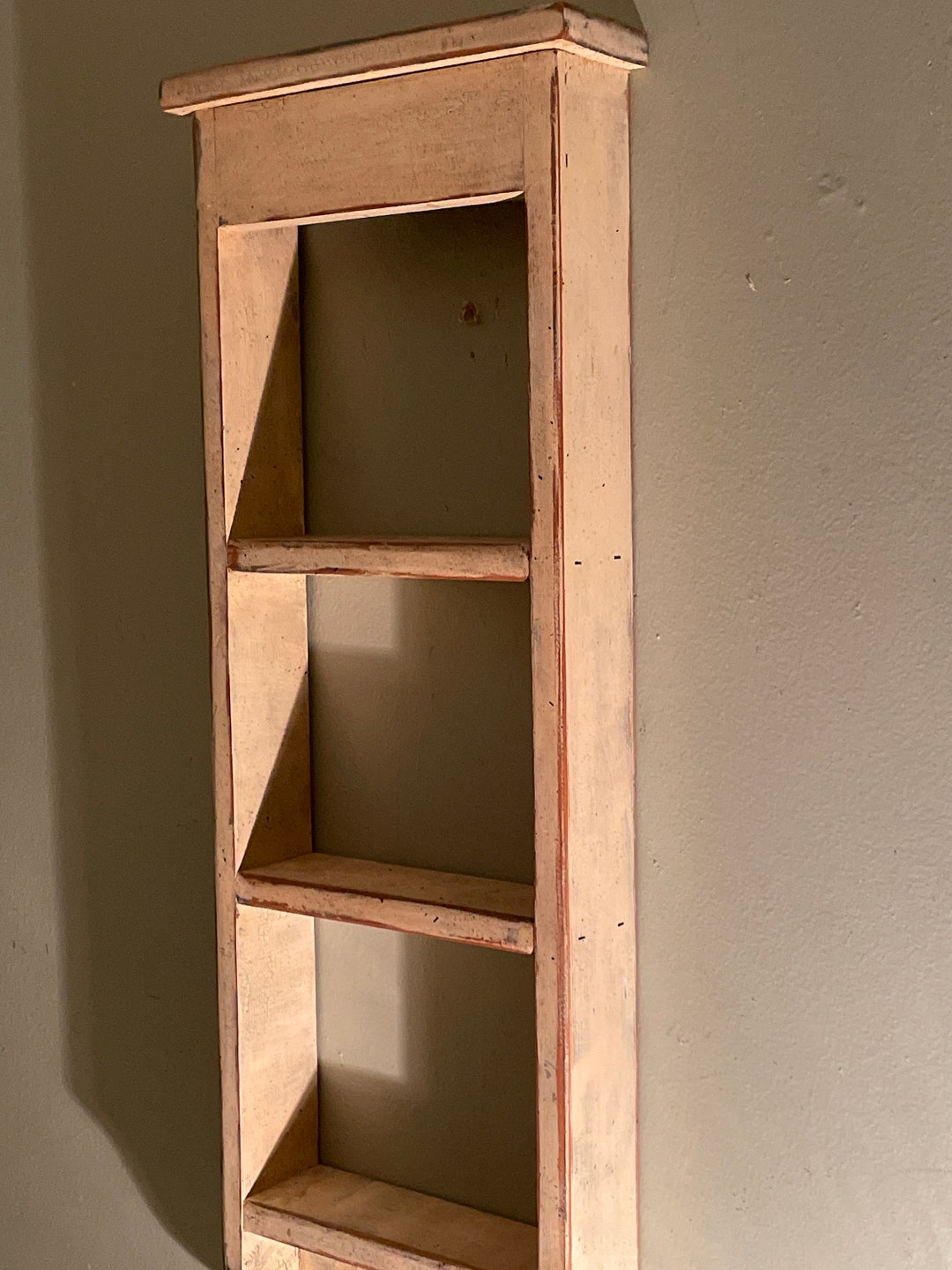 Wall Shelf Wooden Ladder Style Rustic Primitive Farmhouse Cottage