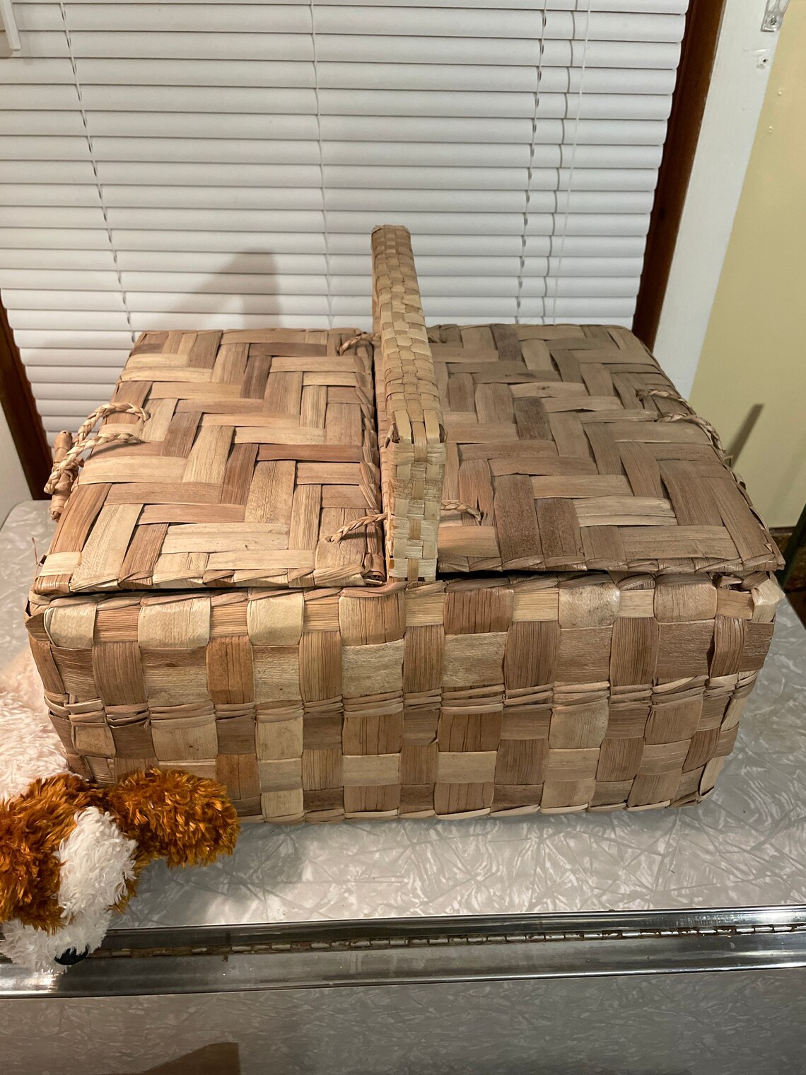 Picnic Basket Wizard of Oz Toto Style Vintage Reed Woven Etsy UK