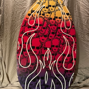Vintage Skull Day Of The Dead Skim Board! #BV