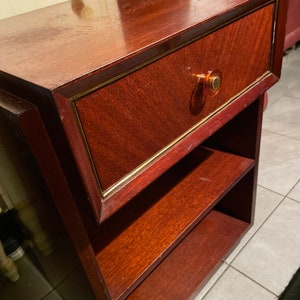 Mid Century Mahogany Nightstand Night Stand Northern Furniture Co Sheboygan WI! #BV
