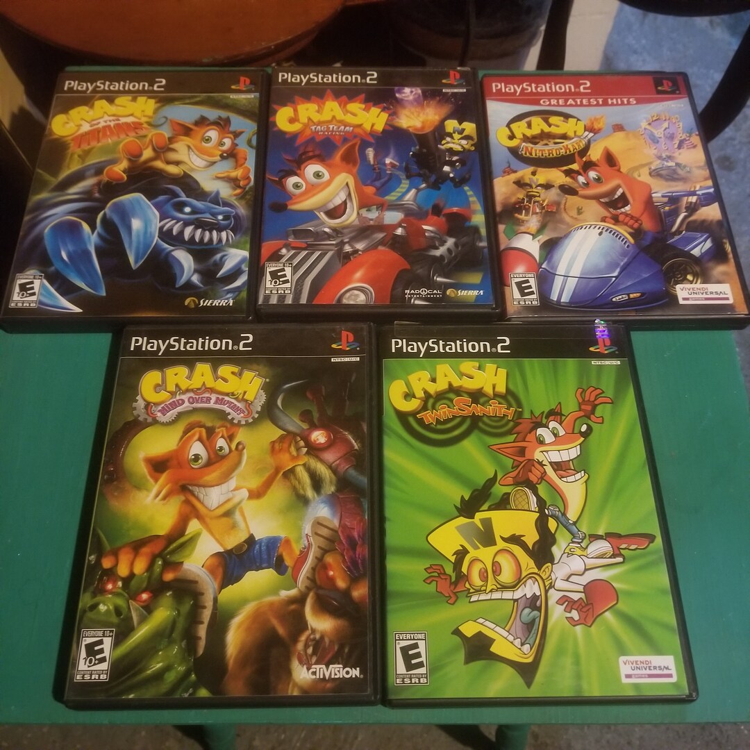 Crash Bandicoot Playstation 2 5 Game Set Etsy
